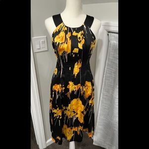 *NWOT❗️The Limited Black Satin Floral Dress